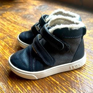 Ugg kids rennon navy blue toddler high top sneaker